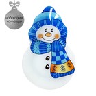 Блюдо стеклянное сервировочное Доляна «Снеговику тепло», 23×14,5 см - Фото 1