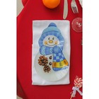 Блюдо стеклянное сервировочное Доляна «Снеговику тепло», 23×14,5 см - Фото 4