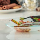 Блюдо стеклянное сервировочное Доляна «Снеговик с трубкой», 20×14,5 см - Фото 2