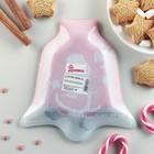 Блюдо стеклянное сервировочное Доляна «Колокольчик. Дед Мороз», 18×17 см - Фото 3