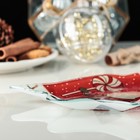 Блюдо стеклянное сервировочное Доляна «Колокольчик. Дед Мороз», 18×17 см - Фото 2
