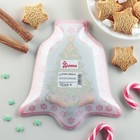 Блюдо стеклянное сервировочное Доляна «Колокольчик. Ёлочка», 18×17 см - Фото 2