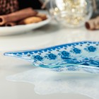 Блюдо стеклянное сервировочное Доляна «Колокольчик. Синева роз», 18×17 см - Фото 2