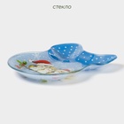 Блюдо новогоднее сервировочное Доляна «Бант. Совиное тепло», 19×14 см, стекло - Фото 2