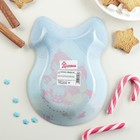 Блюдо стеклянное сервировочное Доляна «Бант. Семья снеговиков», 18,5×13 см - Фото 3