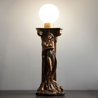 Лампа интерьерная "Девушка у колонны" шар, бронза 90см - Фото 2