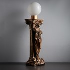 Лампа интерьерная "Девушка у колонны" шар, бронза 90см - Фото 3
