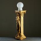 Лампа интерьерная "Девушка у колонны" шар, бронза 90см - Фото 6