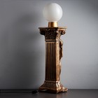 Лампа интерьерная "Девушка у колонны" шар, чёрное золото 90см - Фото 4