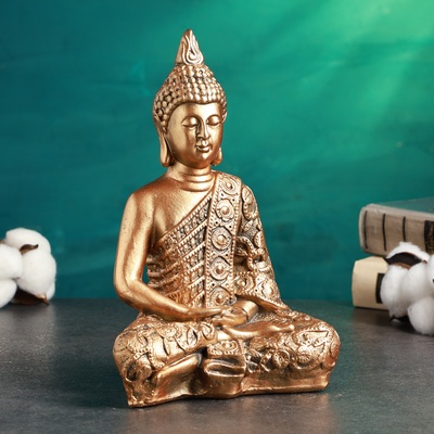 Фигурка гипс «Будда малый», бронза, 23×15.5×10 см