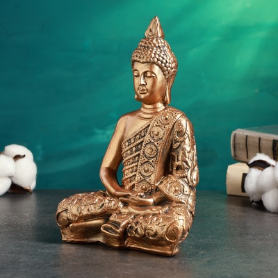Фигурка гипс «Будда малый», бронза, 24×16×10 см
