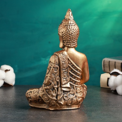 Фигурка гипс «Будда малый», бронза, 24×16×10 см