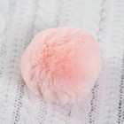 Помпон из искусственного меха, размер 1 шт: 5 см, набор 3 шт., цвет нежно-розовый - Фото 2