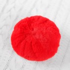 Помпон из искусственного меха, размер 1 шт: 6 см, набор 2 шт., цвет красный - Фото 3
