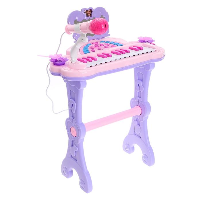 Пианино «Мечта девочки», с USB и MP3 - разъёмами, стульчиком, зеркалом, микрофоном - фото 1906934787