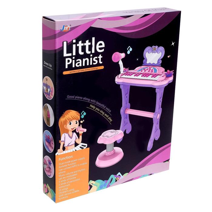 Пианино «Мечта девочки», с USB и MP3 - разъёмами, стульчиком, зеркалом, микрофоном - фото 1906934792