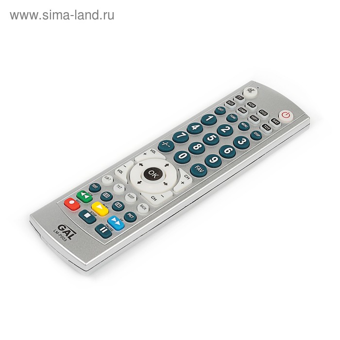 Пульт ДУ GAL LM-P003, для ТВ, Ресиверов, и т.д., 49 кнопок, универсальный, серый - Фото 1
