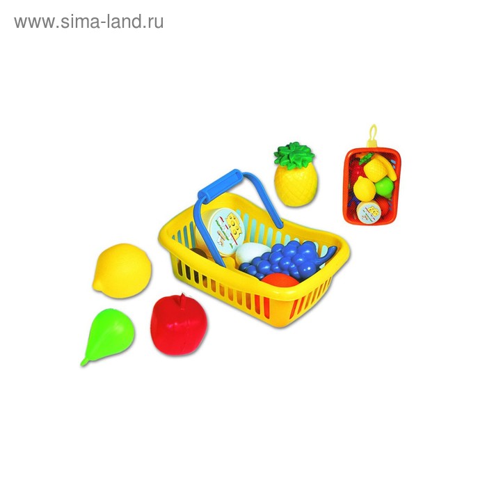 Игровой набор Dohany "Овощи и фрукты в корзине", малый, цвет МИКС - Фото 1