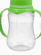 Бутылочка для кормления M&B, классическое горло, с ручками, от 0 мес., 150 мл., приталенная, зелёный - Фото 11