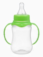 Бутылочка для кормления M&B, классическое горло, с ручками, от 0 мес., 150 мл., приталенная, зелёный 2969764