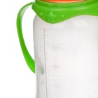 Бутылочка для кормления детская классическая, с ручками, 150 мл, от 0 мес., цвет зелёный МИКС - Фото 4