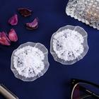 Резинка для волос «Первоклашка», ромашка перламутр, набор 2 шт., 5.5 см, белая - Фото 1