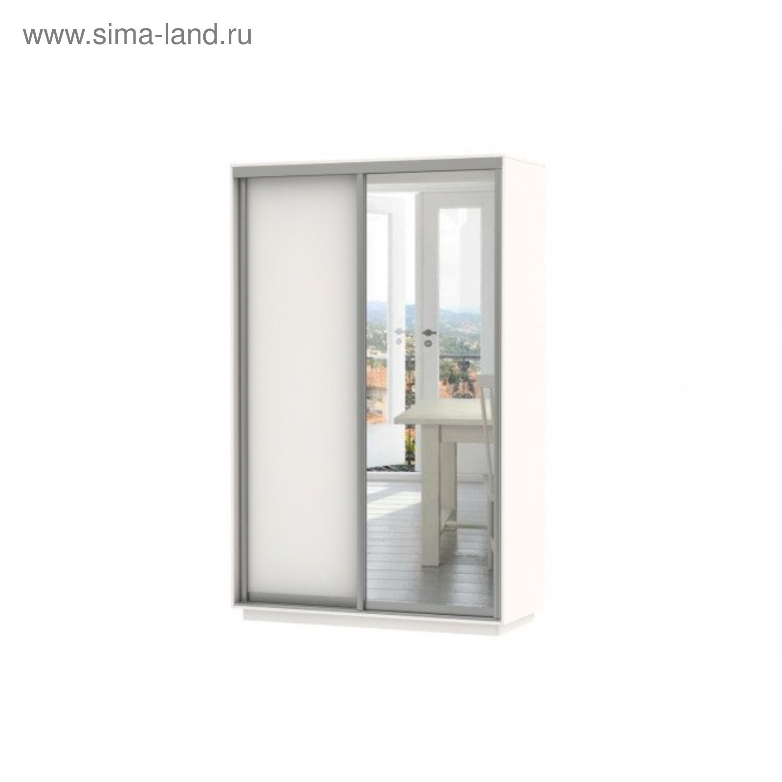 Шкаф-купе Экспресс Элемент дуо 2200 x 1200 x 450 (Белый снег) купить за 22320 ру