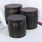 Набор коробок 3 в 1, чёрный, 20×20×20 - 16×16×16 см - фото 61518658