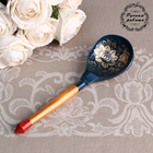 Ложка деревянная, трафаретная, синяя (комплект 2 шт) - фото 20836046