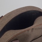 Сумка дорожная, отдел на молнии, наружный карман, цвет коричневый - Фото 5