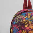 Рюкзак молодёжный "Цветы", отдел на молнии, 3 наружных кармана - Фото 4