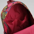 Рюкзак молодёжный "Цветы", отдел на молнии, 3 наружных кармана - Фото 5