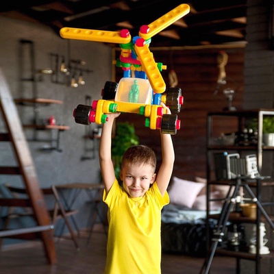 Конструктор пластиковый «На взлёт», 5 в 1, 196 деталей