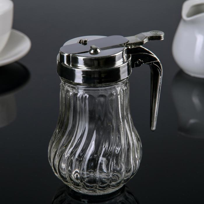 Сахарница «Волна», 150 мл, 7×9×11 см, с дозатором, стекло - Фото 1