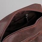 Сумка мужская, отдел на молнии, наружный карман, длинный ремень, цвет коричневый - Фото 5