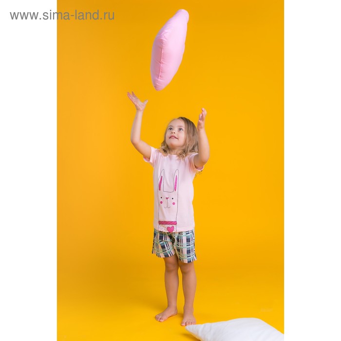 Пижама для девочки, рост 140-146 см (40), цвет розовый - Фото 1