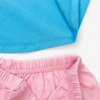 Комплект (футболка, шорты) для девочки, цвет голубой/розовый, рост 128-134 см (36) - Фото 5