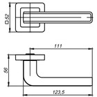 Ручка раздельная Punto NOVA QR GR/CP-23, цвет графит/хром - Фото 2