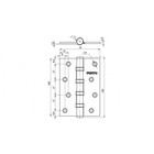 Петля универсальная Punto 4B AB, 100х70х2.5 мм, цвет бронза, 1 шт. (комплект 2 шт) - фото 27779085