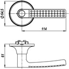 Ручка защелка Punto 6026 AB-P, без фиксатора, цвет бронза - Фото 2