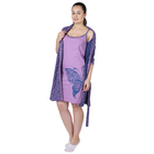 Комплект женский (халат, сорочка) Бабочка цвет фиолетовый, р-р 46 - Фото 1