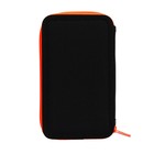 Пенал школьный, 2 секции, 11×19 см «Чёрный-ярко-оранжевый» - Фото 2