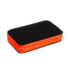 Пенал школьный, 2 секции, 11×19 см «Чёрный-ярко-оранжевый» - Фото 3