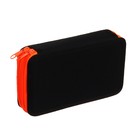 Пенал школьный, 2 секции, 11×19 см «Чёрный-ярко-оранжевый» - Фото 4