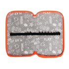 Пенал школьный, 2 секции, 11×19 см «Чёрный-ярко-оранжевый» - Фото 5