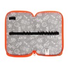 Пенал школьный, 2 секции, 11×19 см «Чёрный-ярко-оранжевый» - Фото 6