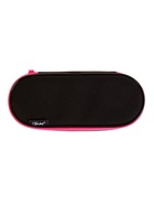 Пенал - футляр Calligrata Black, 85×210×50 мм, с откидной планкой, мягкий, текстильный, чёрный/ярко-розовый - Фото 4