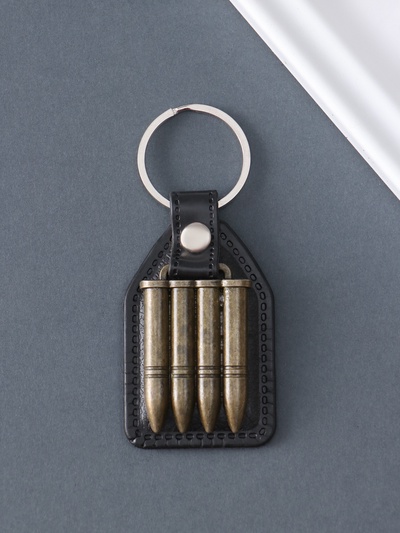 Кожаный брелок для ключей «Пули», (кожзам), 6.8×4 см
