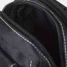 Сумка поясная, 2 отдела на молниях, 3 наружных кармана, регулируемый ремень, цвет чёрный - Фото 4