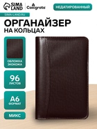 Ежедневник-органайзер Calligrata, А6, 96 листов, на молнии, обложка из искусственной кожи, МИКС - Фото 1